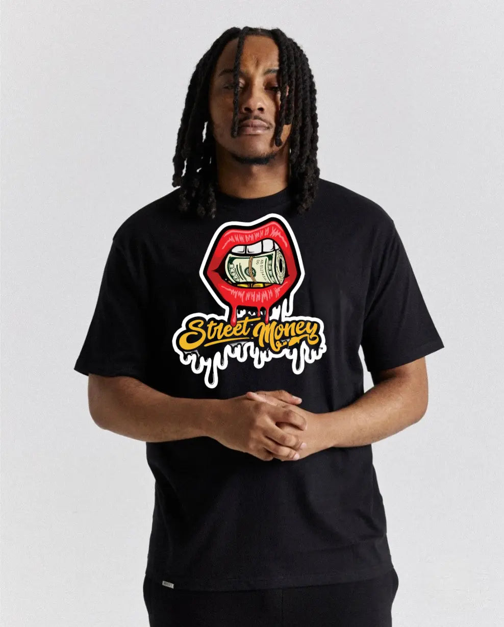 StreetMoney Waffle Oversized T-Shirt Black/White