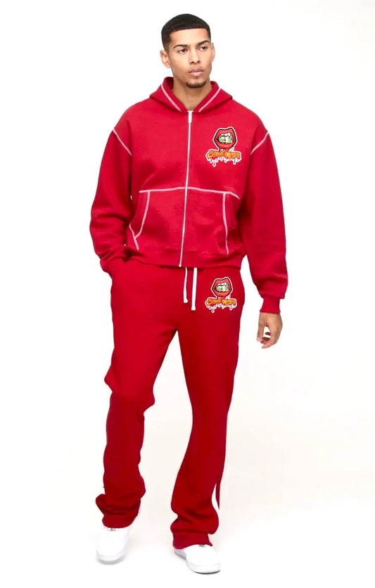 Oversized StreetMoney Moto Zip Through Hoodie streetmoneyclothing