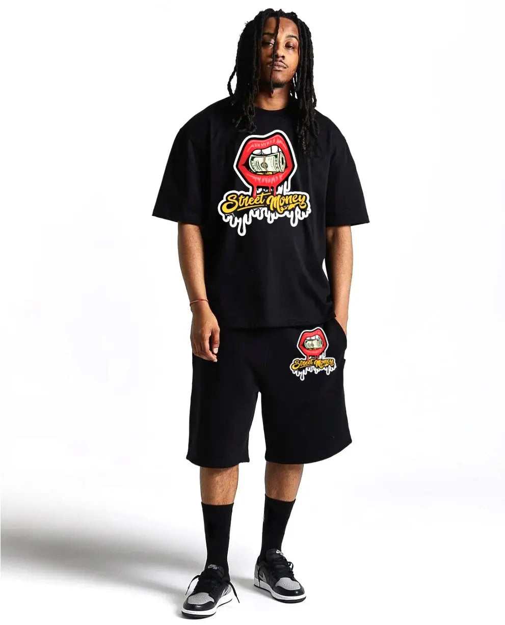 Streetmoney Black Tshirt  & Short - streetmoneyclothing